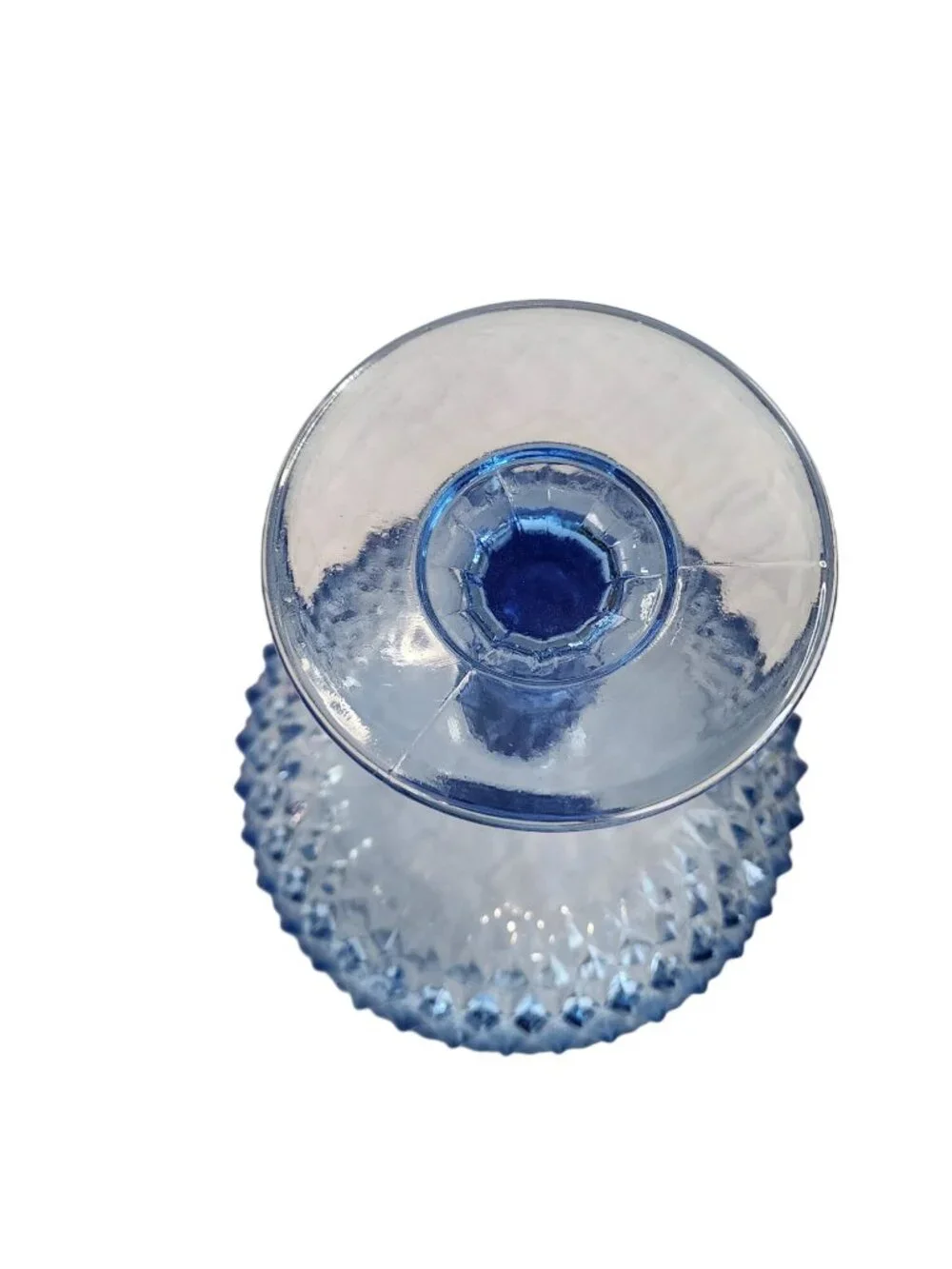 Vintage Indiana Glass Company candy Bowl Ice Blue 1960's